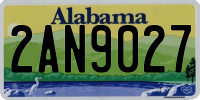 AL license plate 2AN9027