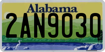 AL license plate 2AN9030