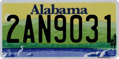 AL license plate 2AN9031