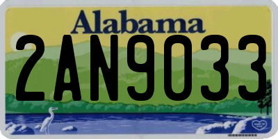 AL license plate 2AN9033