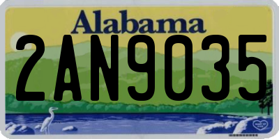 AL license plate 2AN9035