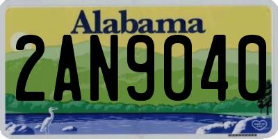 AL license plate 2AN9040