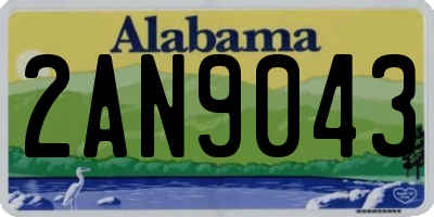 AL license plate 2AN9043
