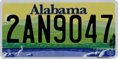 AL license plate 2AN9047