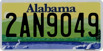 AL license plate 2AN9049