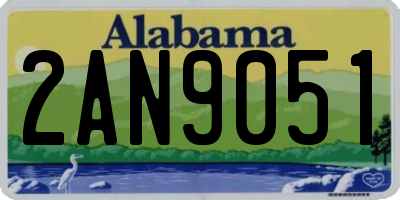 AL license plate 2AN9051