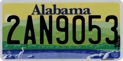 AL license plate 2AN9053