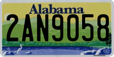 AL license plate 2AN9058