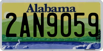 AL license plate 2AN9059