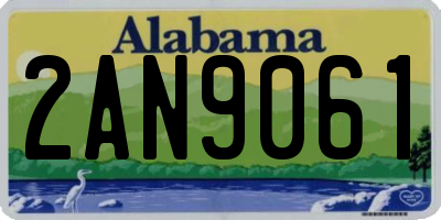 AL license plate 2AN9061
