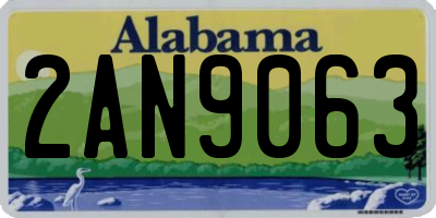 AL license plate 2AN9063