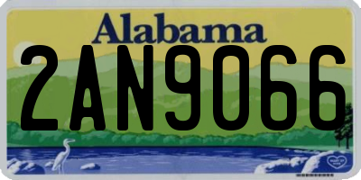 AL license plate 2AN9066