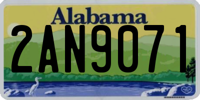 AL license plate 2AN9071