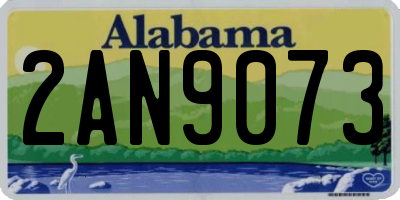 AL license plate 2AN9073