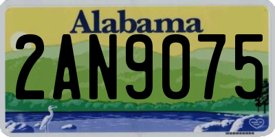 AL license plate 2AN9075