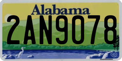 AL license plate 2AN9078