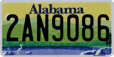 AL license plate 2AN9086