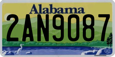 AL license plate 2AN9087
