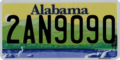 AL license plate 2AN9090