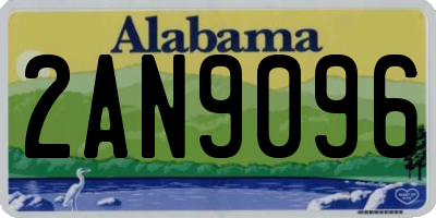 AL license plate 2AN9096