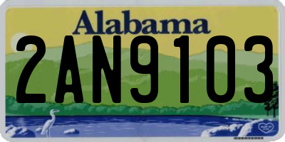 AL license plate 2AN9103