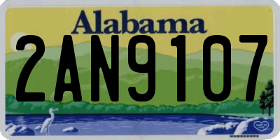 AL license plate 2AN9107