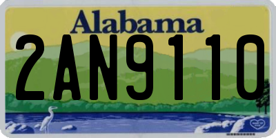 AL license plate 2AN9110