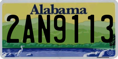 AL license plate 2AN9113