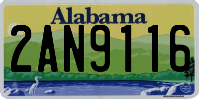 AL license plate 2AN9116