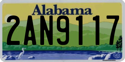 AL license plate 2AN9117