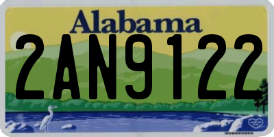 AL license plate 2AN9122