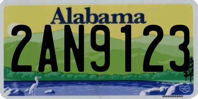 AL license plate 2AN9123
