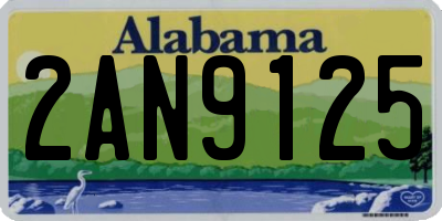 AL license plate 2AN9125