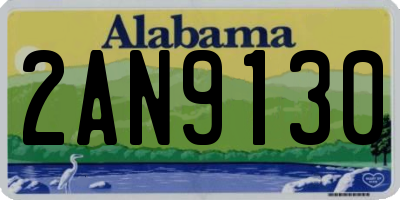 AL license plate 2AN9130