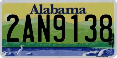 AL license plate 2AN9138