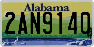 AL license plate 2AN9140