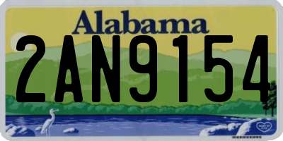 AL license plate 2AN9154