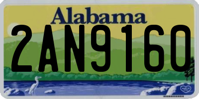 AL license plate 2AN9160