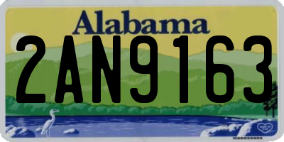 AL license plate 2AN9163