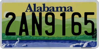 AL license plate 2AN9165