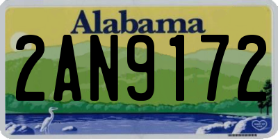 AL license plate 2AN9172