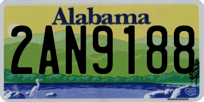 AL license plate 2AN9188