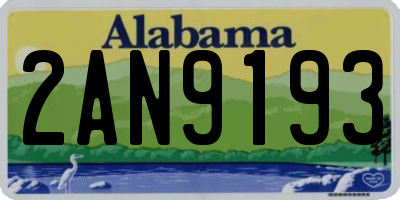 AL license plate 2AN9193