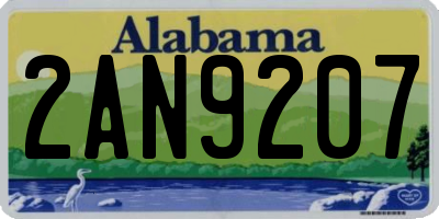 AL license plate 2AN9207