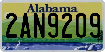 AL license plate 2AN9209