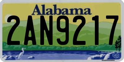 AL license plate 2AN9217