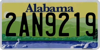 AL license plate 2AN9219