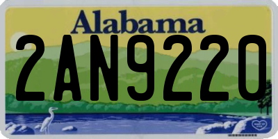 AL license plate 2AN9220