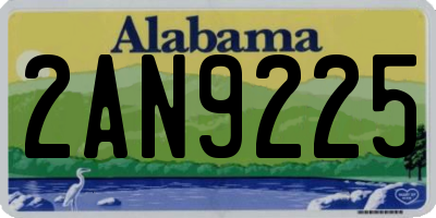 AL license plate 2AN9225