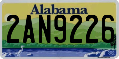 AL license plate 2AN9226
